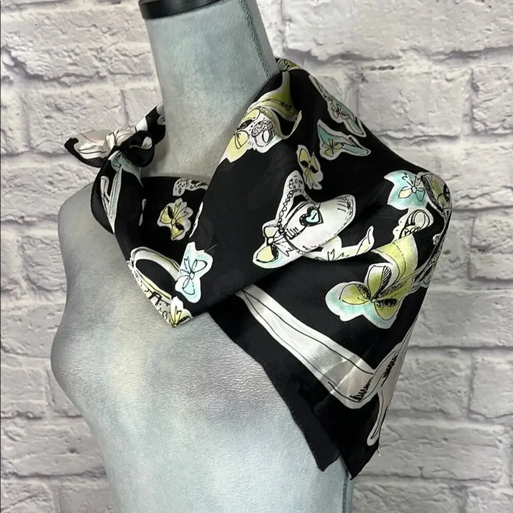Vintage Casual Corner Silk Accessories Scarf